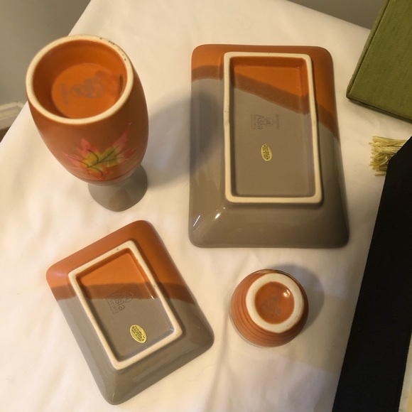 Silverstein for Asia Society, 4 Piece Sushi Set, Maple, Stoneware, like new! - Picture 4 of 7